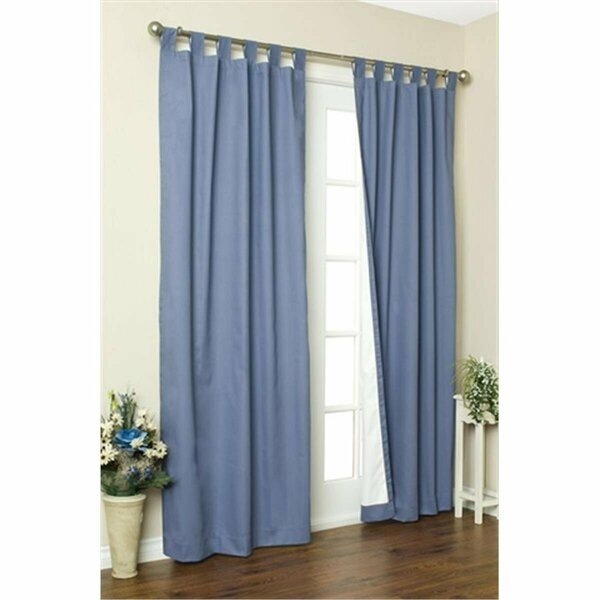 Commonwealth Home Fashions Thermalogic Insulated Solid Color Tab Top Curtain Pairs 54 in., Blue 70292-153-601-54